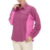 imageLittle Donkey Andy Womens Stretch Quick Dry UPF50 Long Sleeve Shirt for Hiking Travel CampingA Rose Redpanels