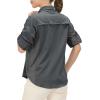 imageLittle Donkey Andy Womens Stretch Quick Dry UPF50 Long Sleeve Shirt for Hiking Travel CampingA Steel Greypanels