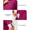 imageLittle Donkey Andy Womens Stretch Quick Dry UPF50 Long Sleeve Shirt for Hiking Travel CampingFuchsia Red Plaid