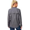 imageLittle Donkey Andy Womens Stretch Quick Dry UPF50 Long Sleeve Shirt for Hiking Travel CampingGray Plaid