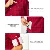 imageLittle Donkey Andy Womens Stretch Quick Dry UPF50 Long Sleeve Shirt for Hiking Travel CampingRed Plaid