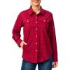 imageLittle Donkey Andy Womens Stretch Quick Dry UPF50 Long Sleeve Shirt for Hiking Travel CampingRed Plaid