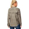 imageLittle Donkey Andy Womens Stretch Quick Dry UPF50 Long Sleeve Shirt for Hiking Travel CampingSage Plaid