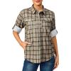 imageLittle Donkey Andy Womens Stretch Quick Dry UPF50 Long Sleeve Shirt for Hiking Travel CampingSage Plaid