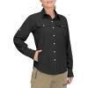 imageLittle Donkey Andy Womens Stretch Quick Dry UPF50 Long Sleeve Shirt for Hiking Travel CampingUpgraded Black