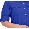 imageLittle Donkey Andy Womens Stretch Quick Dry UPF50 Long Sleeve Shirt for Hiking Travel CampingUpgraded Blue