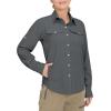 imageLittle Donkey Andy Womens Stretch Quick Dry UPF50 Long Sleeve Shirt for Hiking Travel CampingUpgraded Grey