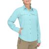 imageLittle Donkey Andy Womens Stretch Quick Dry UPF50 Long Sleeve Shirt for Hiking Travel CampingUpgraded Light Blue