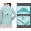 imageLittle Donkey Andy Womens UPF 50 UV Protection Shirt Breathable Long Sleeve Fishing Hiking Shirt AirHoles TechLight Blue Heather