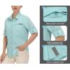 imageLittle Donkey Andy Womens UPF 50 UV Protection Shirt Breathable Long Sleeve Fishing Hiking Shirt AirHoles TechLight Blue Heather