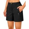 imageLittle Donkey Andy Womens Quick Dry Lightweight Stretch Shorts Outdoor Short Active Hiking GolfC Black