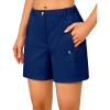 imageLittle Donkey Andy Womens Quick Dry Lightweight Stretch Shorts Outdoor Short Active Hiking GolfC Navy Blue