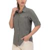 imageLittle Donkey Andy Womens UPF 50 UV Protection Shirt Breathable Long Sleeve Fishing Hiking Shirt AirHoles TechCarbon Heather