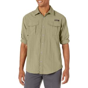 imageLittle Donkey Andy Mens UPF 50 UV Protection Shirt Short Sleeve Fishing Shirt Breathable and Fast DryPale Khaki