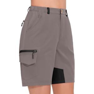 imageLittle Donkey Andy Womens Golf Hiking Shorts Lightweight Quick Dry Outdoor Summer Shorts with Pockets 9 inchGrey