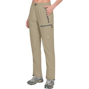 imageLittle Donkey Andy Womens Lightweight Quick Dry Cargo Hiking Pants UPF 50 Stretch Travel Casual TrousersA04 Khaki