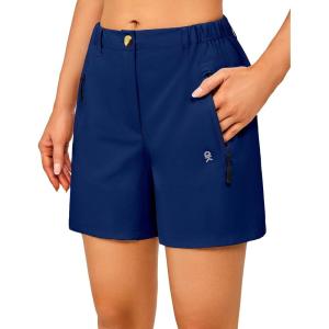 imageLittle Donkey Andy Womens Quick Dry Lightweight Stretch Shorts Outdoor Short Active Hiking GolfC Navy Blue