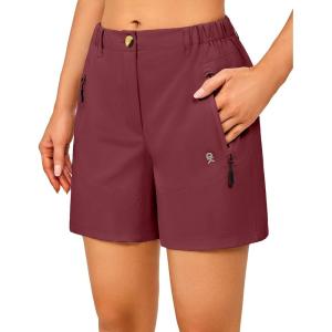 imageLittle Donkey Andy Womens Quick Dry Lightweight Stretch Shorts Outdoor Short Active Hiking GolfC Red