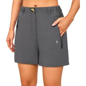 imageLittle Donkey Andy Womens Quick Dry Lightweight Stretch Shorts Outdoor Short Active Hiking GolfC Steel Gray