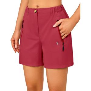 imageLittle Donkey Andy Womens Quick Dry Lightweight Stretch Shorts Outdoor Short Active Hiking GolfC Watermelon Red