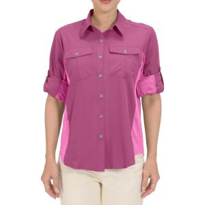 imageLittle Donkey Andy Womens Stretch Quick Dry UPF50 Long Sleeve Shirt for Hiking Travel CampingA Rose Redpanels