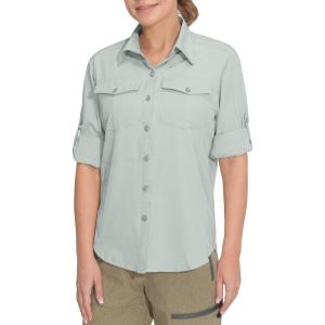 imageLittle Donkey Andy Womens Stretch Quick Dry UPF50 Long Sleeve Shirt for Hiking Travel CampingUpgraded Light Grey