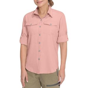 imageLittle Donkey Andy Womens Stretch Quick Dry UPF50 Long Sleeve Shirt for Hiking Travel CampingUpgraded Pink