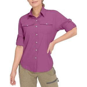 imageLittle Donkey Andy Womens Stretch Quick Dry UPF50 Long Sleeve Shirt for Hiking Travel CampingUpgraded Purple