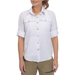 imageLittle Donkey Andy Womens Stretch Quick Dry UPF50 Long Sleeve Shirt for Hiking Travel CampingUpgraded White