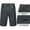 imageLittle Donkey Andy 12 Inch Inseam Golf Shorts for Men Bermuda Quick Dry Elastic Waist Shorts for Hiking Travel CasualA1 Black