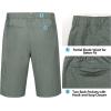 imageLittle Donkey Andy 12 Inch Inseam Golf Shorts for Men Bermuda Quick Dry Elastic Waist Shorts for Hiking Travel CasualA4 Green