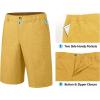imageLittle Donkey Andy 12 Inch Inseam Golf Shorts for Men Bermuda Quick Dry Elastic Waist Shorts for Hiking Travel CasualA6 Yellow