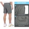 imageLittle Donkey Andy Mens Bermuda 9 Inch Lightweight Quick Dry Stretch Shorts Golf Hiking TravelCarbon Heather