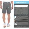 imageLittle Donkey Andy Mens Bermuda 9 Inch Lightweight Quick Dry Stretch Shorts Golf Hiking TravelCarbon Heather