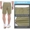 imageLittle Donkey Andy Mens Bermuda 9 Inch Lightweight Quick Dry Stretch Shorts Golf Hiking TravelOliver Green Heather