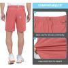 imageLittle Donkey Andy Mens Bermuda 9 Inch Lightweight Quick Dry Stretch Shorts Golf Hiking TravelSpiced Coral Heather
