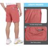 imageLittle Donkey Andy Mens Bermuda 9 Inch Lightweight Quick Dry Stretch Shorts Golf Hiking TravelSpiced Coral Heather