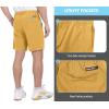 imageLittle Donkey Andy Mens Bermuda 9 Inch Lightweight Quick Dry Stretch Shorts Golf Hiking TravelTurmeric Heather