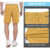imageLittle Donkey Andy Mens Bermuda 9 Inch Lightweight Quick Dry Stretch Shorts Golf Hiking TravelTurmeric Heather