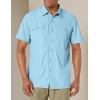 imageLittle Donkey Andy Mens Lightweight Short Sleeve Shirt Quick Dry Stretch Shirt for Hiking Travel UPF50Upgraded Blue