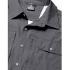 imageLittle Donkey Andy Mens Lightweight Short Sleeve Shirt Quick Dry Stretch Shirt for Hiking Travel UPF50Upgraded Gray