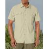 imageLittle Donkey Andy Mens Lightweight Short Sleeve Shirt Quick Dry Stretch Shirt for Hiking Travel UPF50Upgraded Khaki