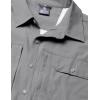 imageLittle Donkey Andy Mens Lightweight Short Sleeve Shirt Quick Dry Stretch Shirt for Hiking Travel UPF50Upgraded Silver Gray