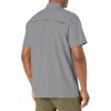 imageLittle Donkey Andy Mens Lightweight Short Sleeve Shirt Quick Dry Stretch Shirt for Hiking Travel UPF50Upgraded Silver Gray