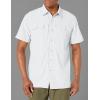 imageLittle Donkey Andy Mens Lightweight Short Sleeve Shirt Quick Dry Stretch Shirt for Hiking Travel UPF50Upgraded White