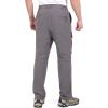 imageLittle Donkey Andy Mens Stretch Convertible Pants ZipOff QuickDry Hiking Pants UV Protection LightweightOne ZipOff Gray