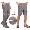 imageLittle Donkey Andy Mens Stretch Convertible Pants ZipOff QuickDry Hiking Pants UV Protection LightweightOne ZipOff Gray