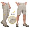 imageLittle Donkey Andy Mens Stretch Convertible Pants ZipOff QuickDry Hiking Pants UV Protection LightweightOne Zipoff Khaki