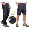 imageLittle Donkey Andy Mens Stretch Convertible Pants ZipOff QuickDry Hiking Pants UV Protection LightweightOne Zipoff Navy Blue