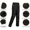 imageLittle Donkey Andy Mens Stretch Convertible Pants ZipOff QuickDry Hiking Pants UV Protection LightweightTwo Zipoff Black
